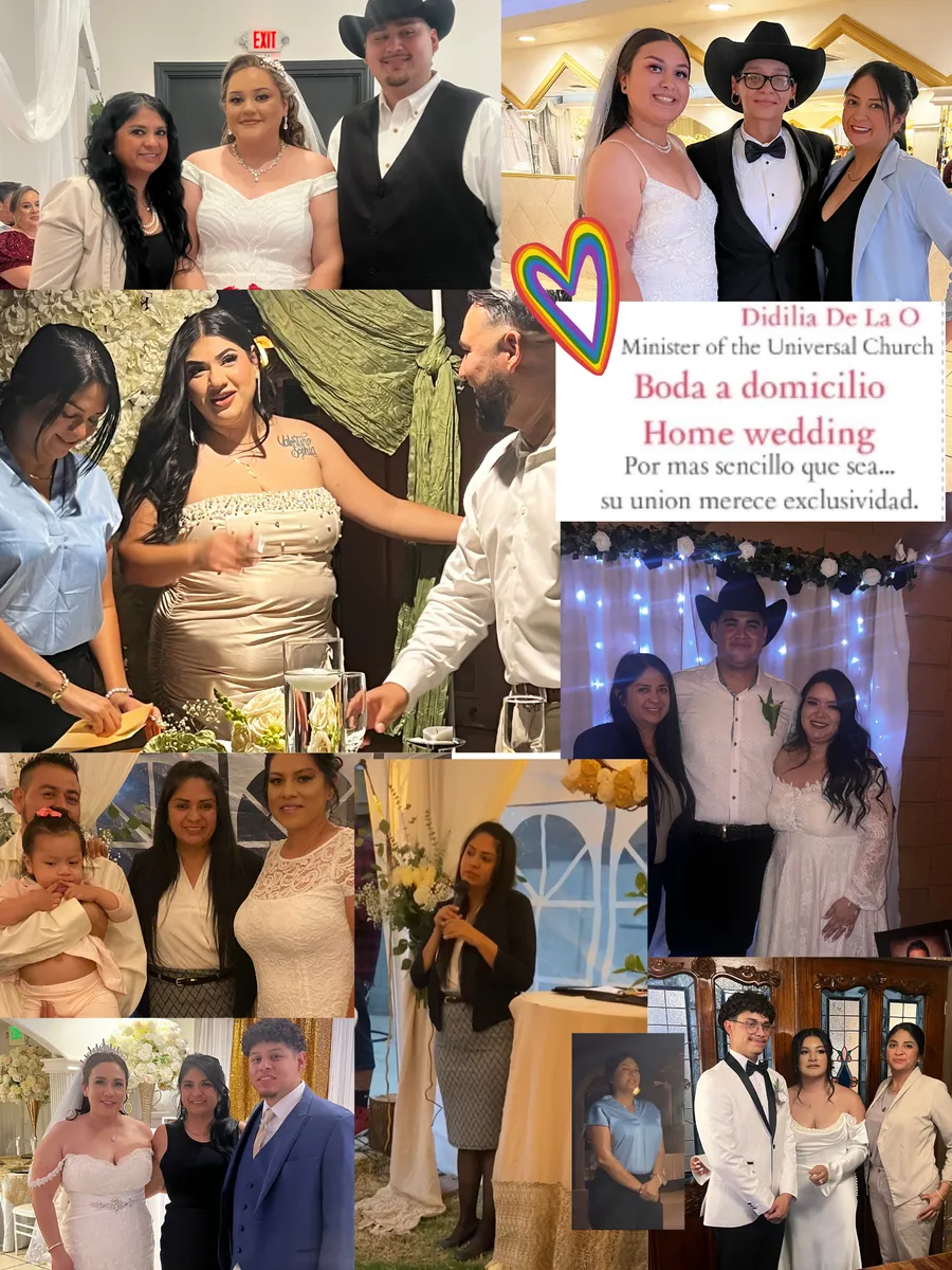 Home weddings officiated by Didilia De La O